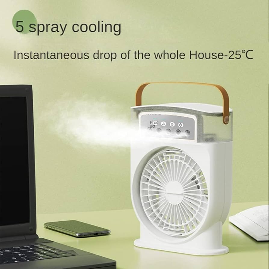 Mini Portable Rechargeble Cooling Mist Fan / Air Cooler - Image 2