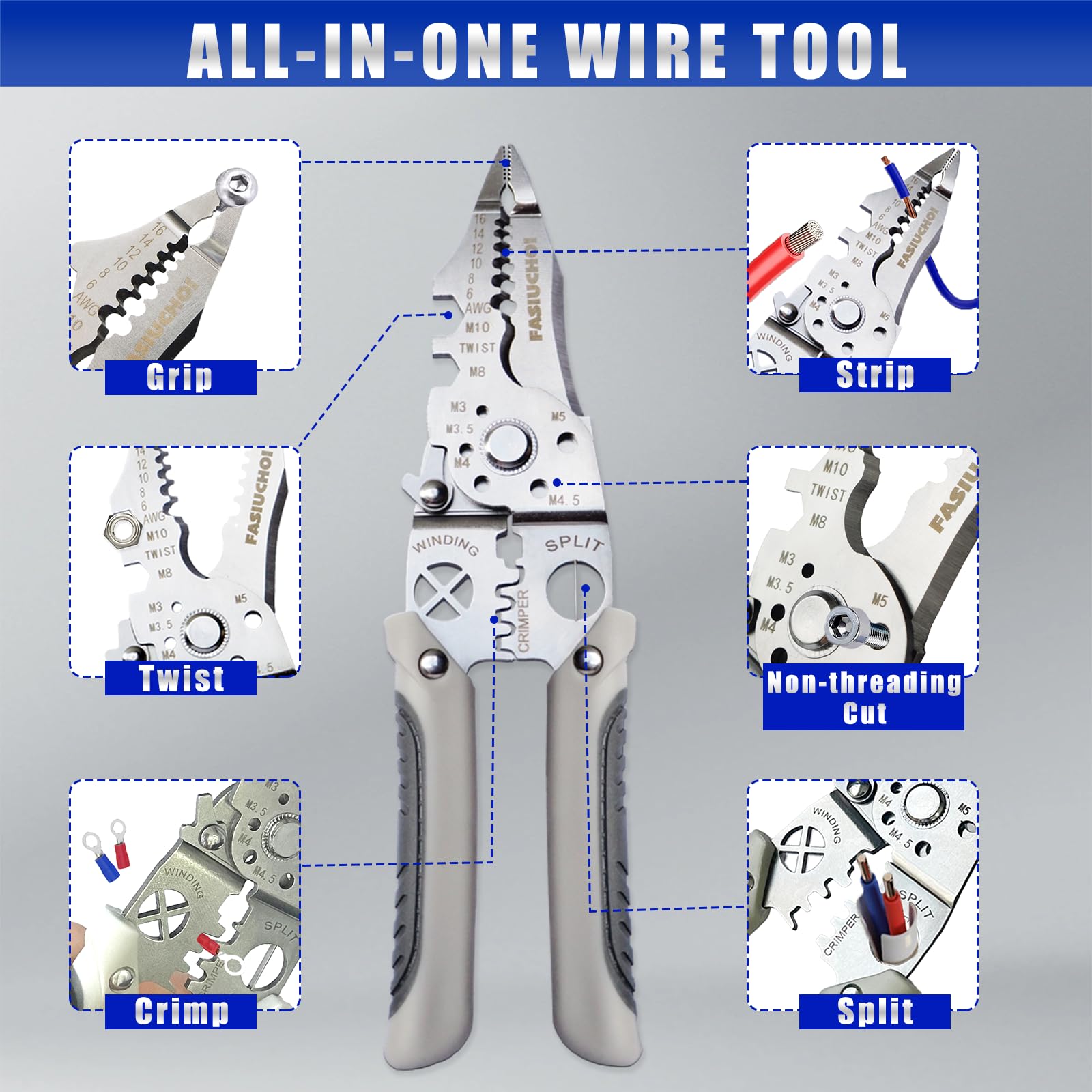 Multifunction Tools 9-in-1 Wire Cutter - Image 2